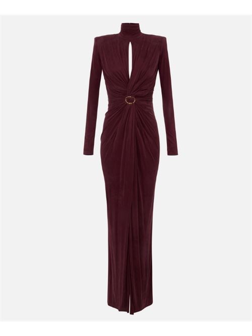 RED CARPET DRESS WITH DRAPES ELISABETTA FRANCHI | ABR0656E2EA4 Merlot